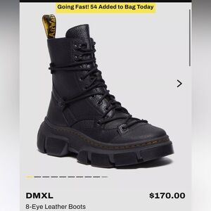Dr. Martens DMXL 8-Eye Leather Boots